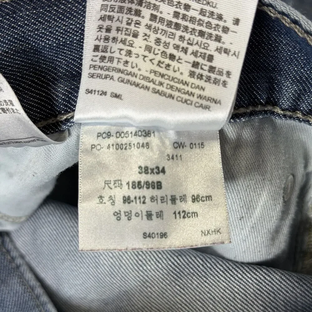 Men's Levi's 514 Straight Leg‎ Jeans Blue Jeans Size 38 x 33